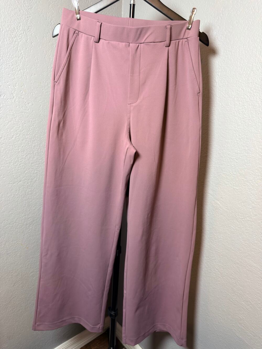 Halara Wide Leg Workwear Pants Mauve Pink Size Medium Regular